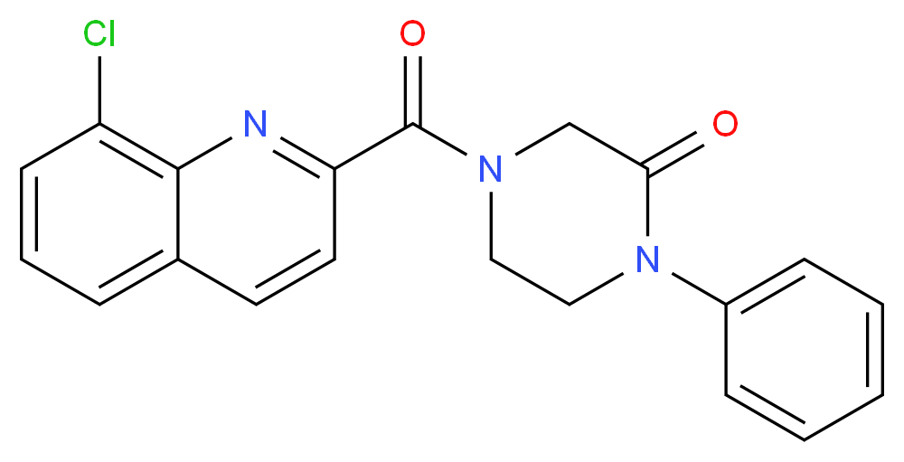 4-[(8-chloro-2-quinolinyl)carbonyl]-1-phenyl-2-piperazinone_Molecular_structure_CAS_)