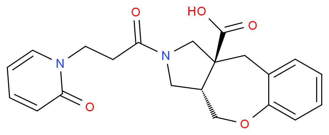 (3aS*,10aS*)-2-[3-(2-oxopyridin-1(2H)-yl)propanoyl]-2,3,3a,4-tetrahydro-1H-[1]benzoxepino[3,4-c]pyrrole-10a(10H)-carboxylic acid_Molecular_structure_CAS_)