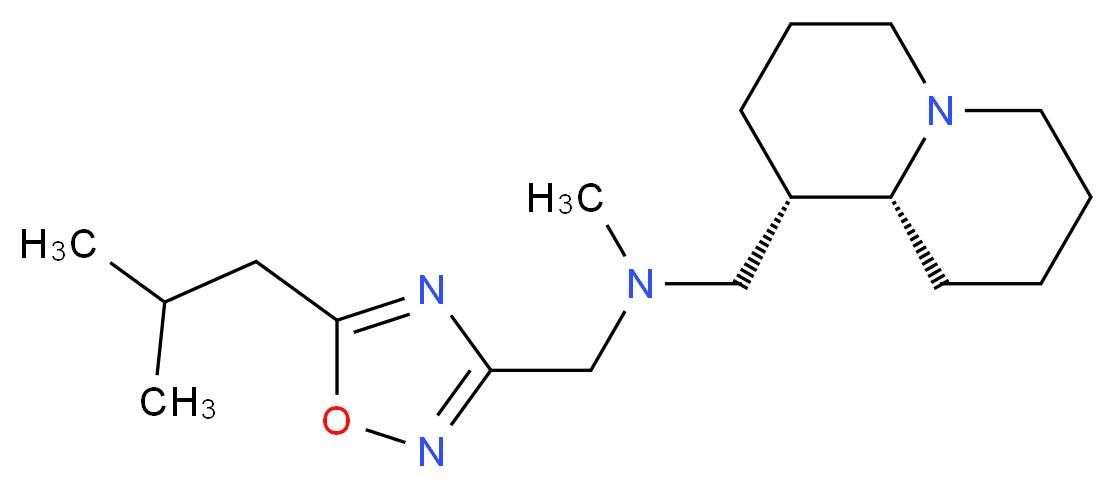 1-(5-isobutyl-1,2,4-oxadiazol-3-yl)-N-methyl-N-[(1S,9aR)-octahydro-2H-quinolizin-1-ylmethyl]methanamine_Molecular_structure_CAS_)
