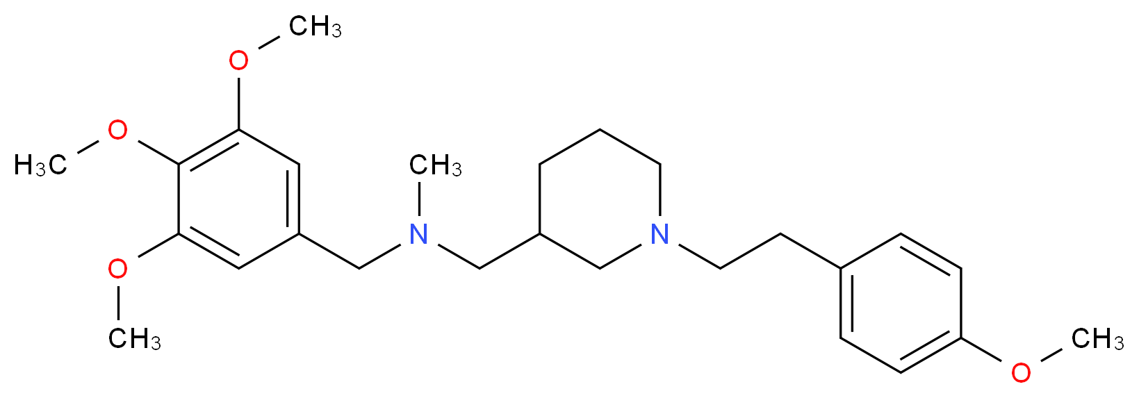 ({1-[2-(4-methoxyphenyl)ethyl]-3-piperidinyl}methyl)methyl(3,4,5-trimethoxybenzyl)amine_Molecular_structure_CAS_)