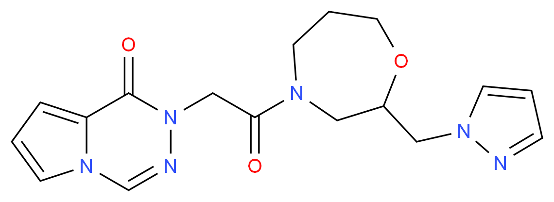 2-{2-oxo-2-[2-(1H-pyrazol-1-ylmethyl)-1,4-oxazepan-4-yl]ethyl}pyrrolo[1,2-d][1,2,4]triazin-1(2H)-one_Molecular_structure_CAS_)