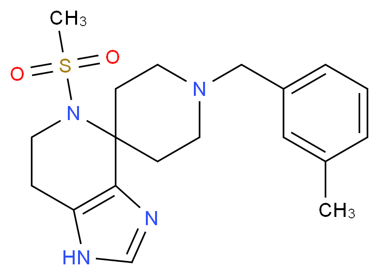 1'-(3-methylbenzyl)-5-(methylsulfonyl)-1,5,6,7-tetrahydrospiro[imidazo[4,5-c]pyridine-4,4'-piperidine]_Molecular_structure_CAS_)