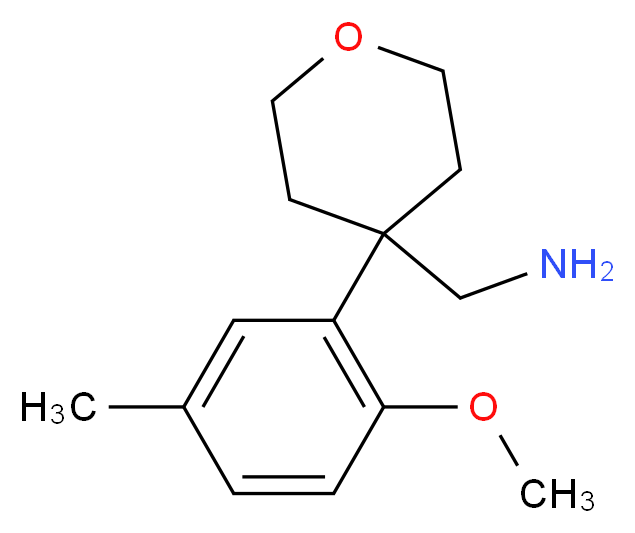 [4-(2-methoxy-5-methylphenyl)oxan-4-yl]methanamine_Molecular_structure_CAS_)