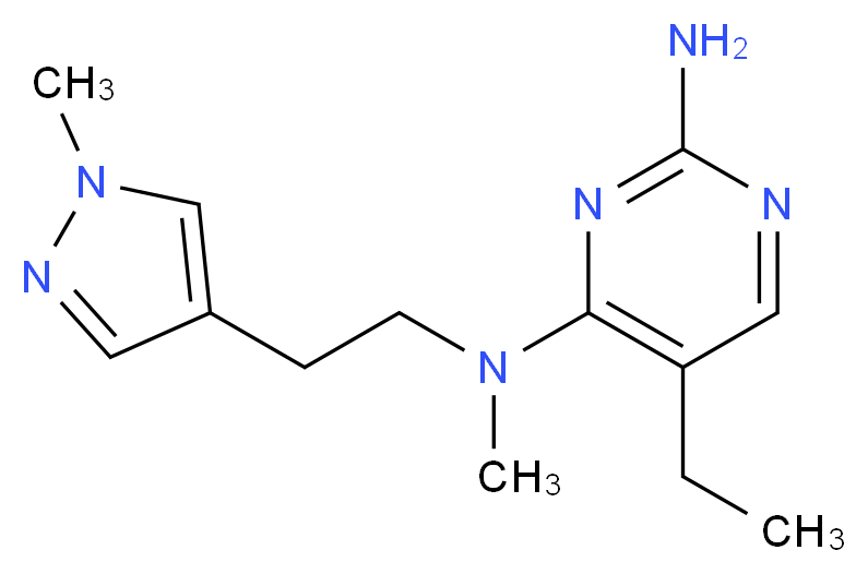 5-ethyl-N~4~-methyl-N~4~-[2-(1-methyl-1H-pyrazol-4-yl)ethyl]pyrimidine-2,4-diamine_Molecular_structure_CAS_)