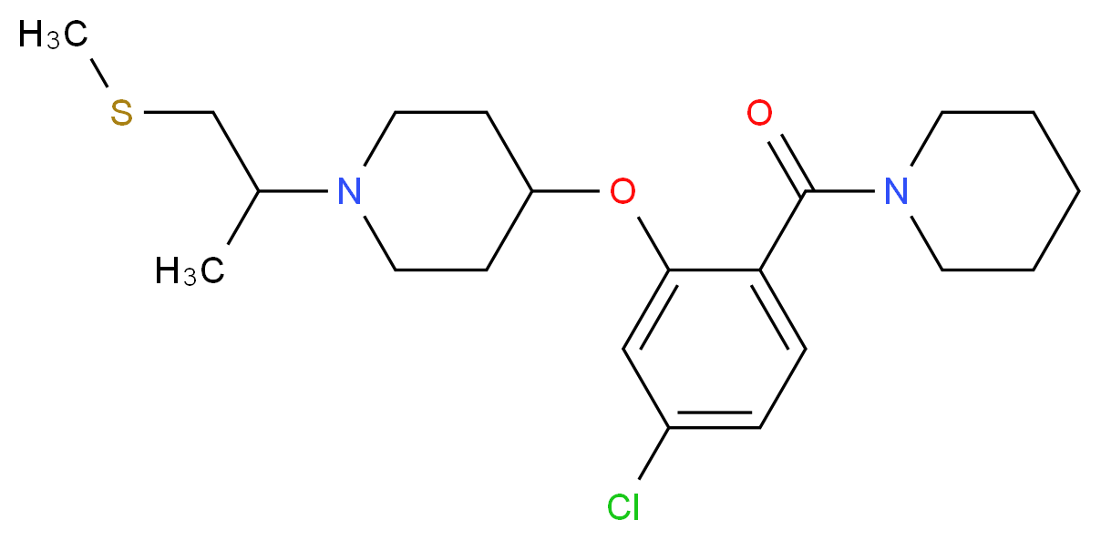 4-[5-chloro-2-(1-piperidinylcarbonyl)phenoxy]-1-[1-methyl-2-(methylthio)ethyl]piperidine_Molecular_structure_CAS_)
