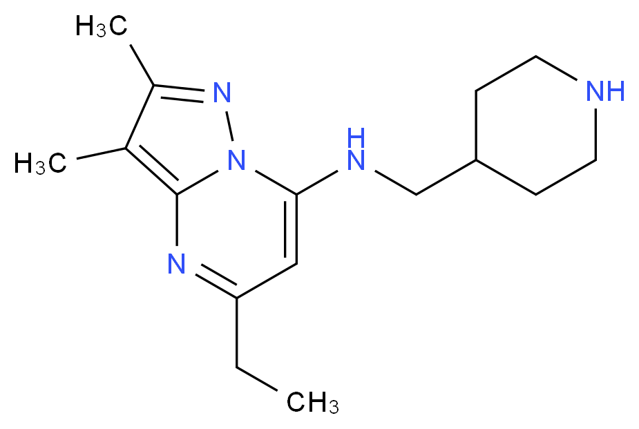 5-ethyl-2,3-dimethyl-N-(4-piperidinylmethyl)pyrazolo[1,5-a]pyrimidin-7-amine_Molecular_structure_CAS_)