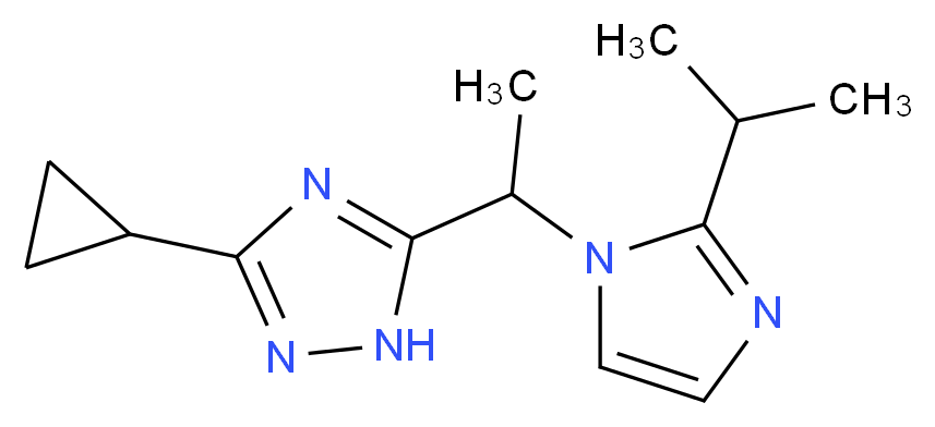 3-cyclopropyl-5-[1-(2-isopropyl-1H-imidazol-1-yl)ethyl]-1H-1,2,4-triazole_Molecular_structure_CAS_)