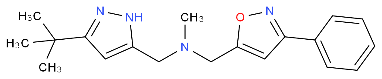1-(3-tert-butyl-1H-pyrazol-5-yl)-N-methyl-N-[(3-phenylisoxazol-5-yl)methyl]methanamine_Molecular_structure_CAS_)