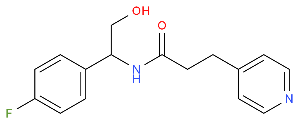 N-[1-(4-fluorophenyl)-2-hydroxyethyl]-3-pyridin-4-ylpropanamide_Molecular_structure_CAS_)