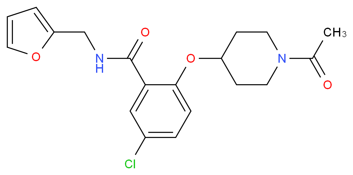 2-[(1-acetyl-4-piperidinyl)oxy]-5-chloro-N-(2-furylmethyl)benzamide_Molecular_structure_CAS_)