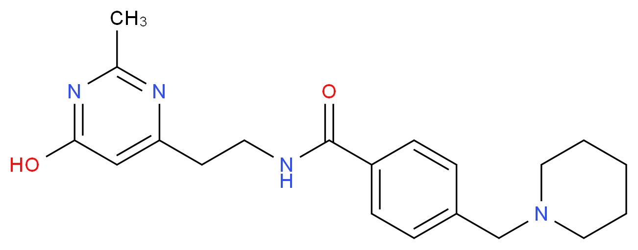 N-[2-(6-hydroxy-2-methylpyrimidin-4-yl)ethyl]-4-(piperidin-1-ylmethyl)benzamide_Molecular_structure_CAS_)