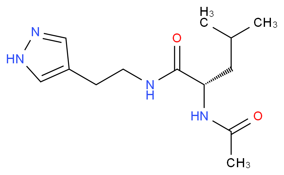 N~2~-acetyl-N~1~-[2-(1H-pyrazol-4-yl)ethyl]-L-leucinamide_Molecular_structure_CAS_)