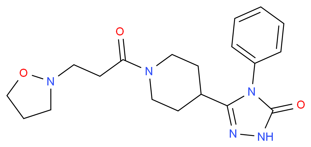 5-[1-(3-isoxazolidin-2-ylpropanoyl)piperidin-4-yl]-4-phenyl-2,4-dihydro-3H-1,2,4-triazol-3-one_Molecular_structure_CAS_)