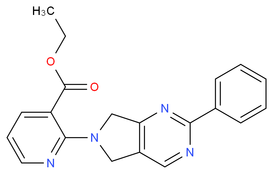 ethyl 2-(2-phenyl-5,7-dihydro-6H-pyrrolo[3,4-d]pyrimidin-6-yl)nicotinate_Molecular_structure_CAS_)