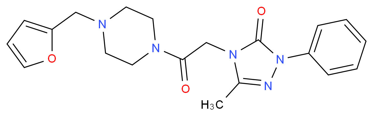 4-{2-[4-(2-furylmethyl)-1-piperazinyl]-2-oxoethyl}-5-methyl-2-phenyl-2,4-dihydro-3H-1,2,4-triazol-3-one_Molecular_structure_CAS_)