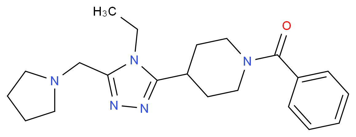 1-benzoyl-4-[4-ethyl-5-(pyrrolidin-1-ylmethyl)-4H-1,2,4-triazol-3-yl]piperidine_Molecular_structure_CAS_)