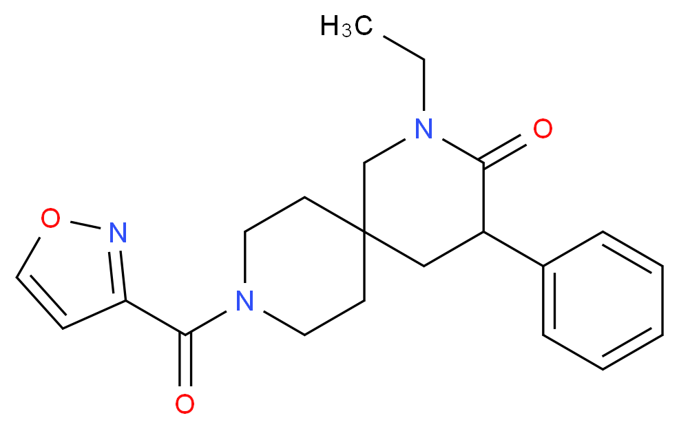 2-ethyl-9-(3-isoxazolylcarbonyl)-4-phenyl-2,9-diazaspiro[5.5]undecan-3-one_Molecular_structure_CAS_)