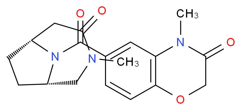 4-methyl-6-{[(1S*,6R*)-3-methyl-4-oxo-3,9-diazabicyclo[4.2.1]non-9-yl]carbonyl}-2H-1,4-benzoxazin-3(4H)-one_Molecular_structure_CAS_)