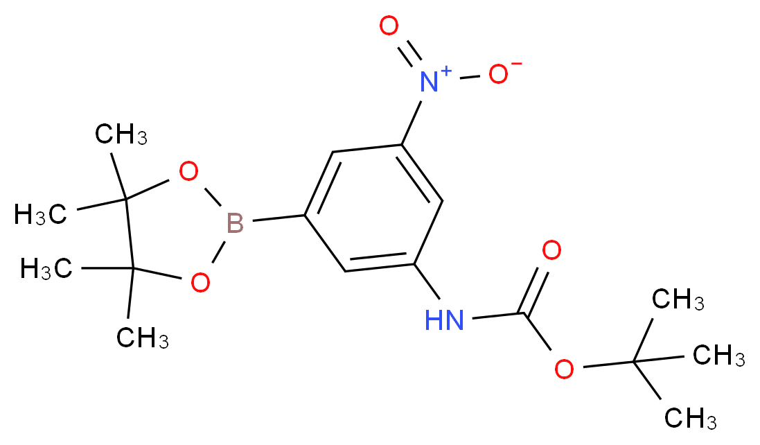 (3-BOC-AMINO-5-NITROPHENYL)BORONIC ACID PINACOL ESTER_Molecular_structure_CAS_374595-05-8)