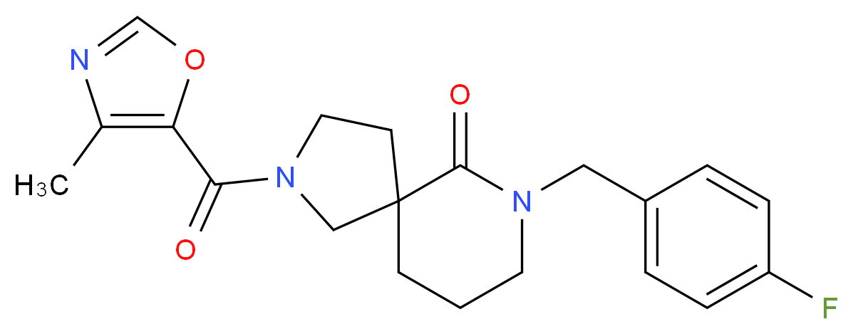 7-(4-fluorobenzyl)-2-[(4-methyl-1,3-oxazol-5-yl)carbonyl]-2,7-diazaspiro[4.5]decan-6-one_Molecular_structure_CAS_)