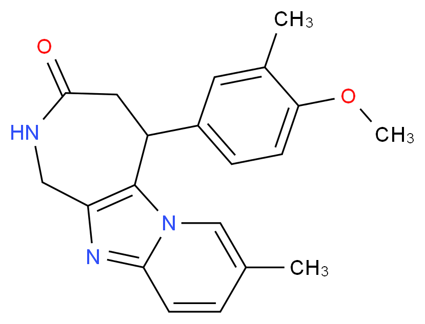 5-(4-methoxy-3-methylphenyl)-8-methyl-1,2,4,5-tetrahydro-3H-pyrido[1',2':1,2]imidazo[4,5-c]azepin-3-one_Molecular_structure_CAS_)