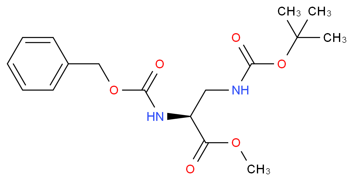 Methyl 2-(S)-[N-Carbobenzyloxy]amino-3-[N-tert-butyloxycarbonyl]aminopropionate_Molecular_structure_CAS_58457-98-0)