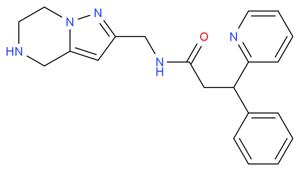 3-phenyl-3-pyridin-2-yl-N-(4,5,6,7-tetrahydropyrazolo[1,5-a]pyrazin-2-ylmethyl)propanamide_Molecular_structure_CAS_)