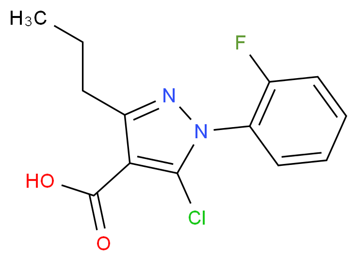 5-chloro-1-(2-fluorophenyl)-3-propyl-1H-pyrazole-4-carboxylic acid_Molecular_structure_CAS_)
