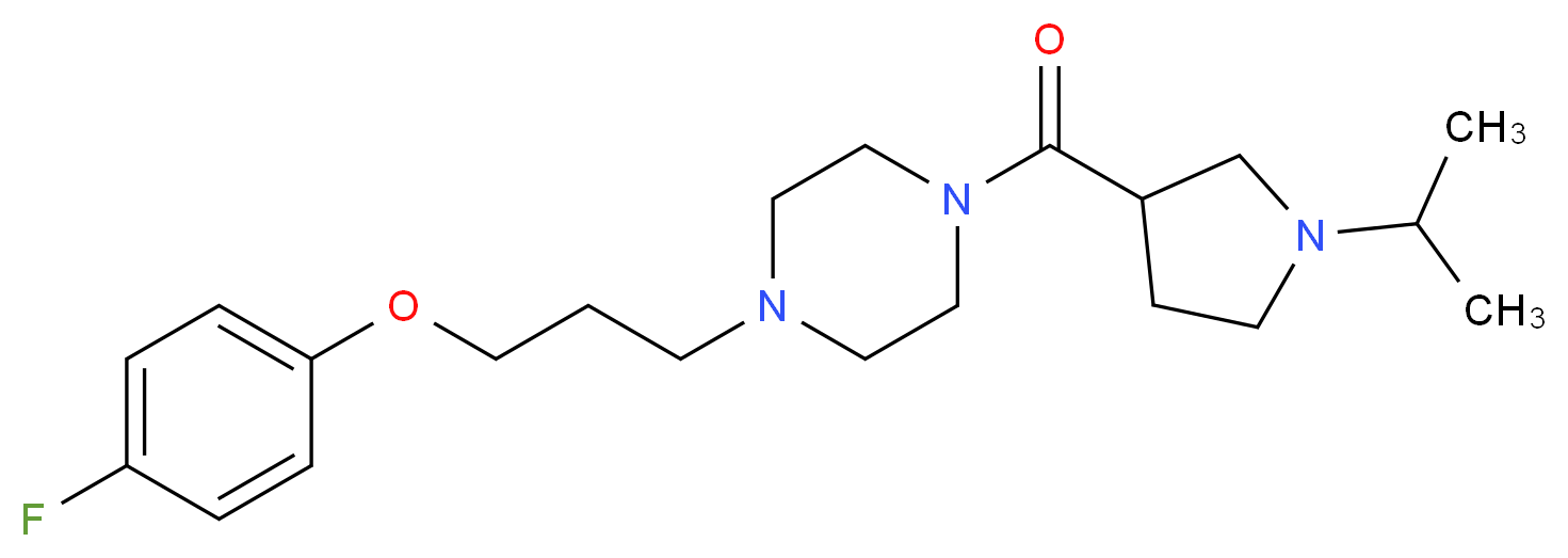 1-[3-(4-fluorophenoxy)propyl]-4-[(1-isopropylpyrrolidin-3-yl)carbonyl]piperazine_Molecular_structure_CAS_)