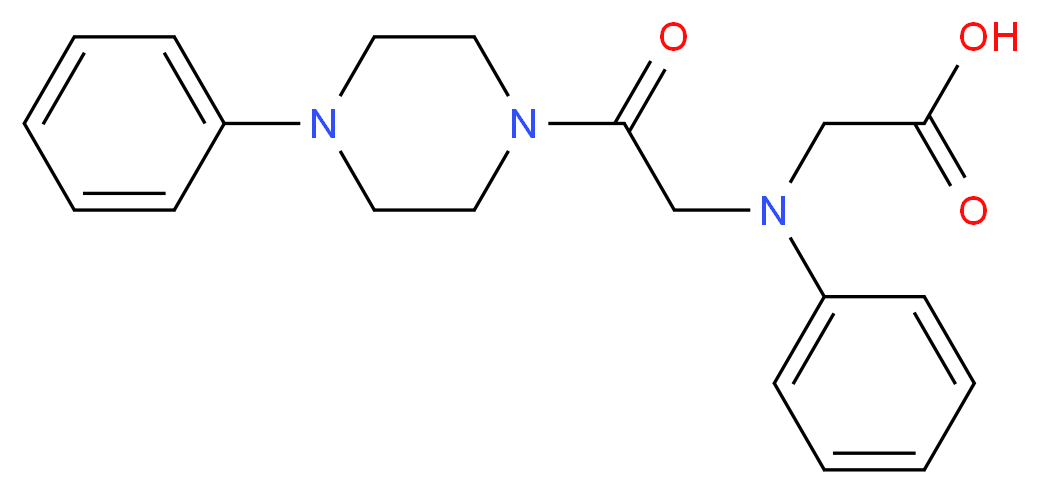 [[2-Oxo-2-(4-phenylpiperazin-1-yl)ethyl](phenyl)-amino]acetic acid_Molecular_structure_CAS_)