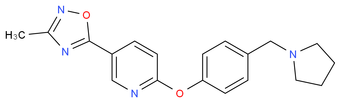 5-(3-methyl-1,2,4-oxadiazol-5-yl)-2-[4-(pyrrolidin-1-ylmethyl)phenoxy]pyridine_Molecular_structure_CAS_)