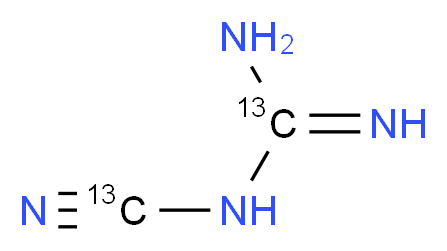 Dicyanodiamide-13C2_Molecular_structure_CAS_)