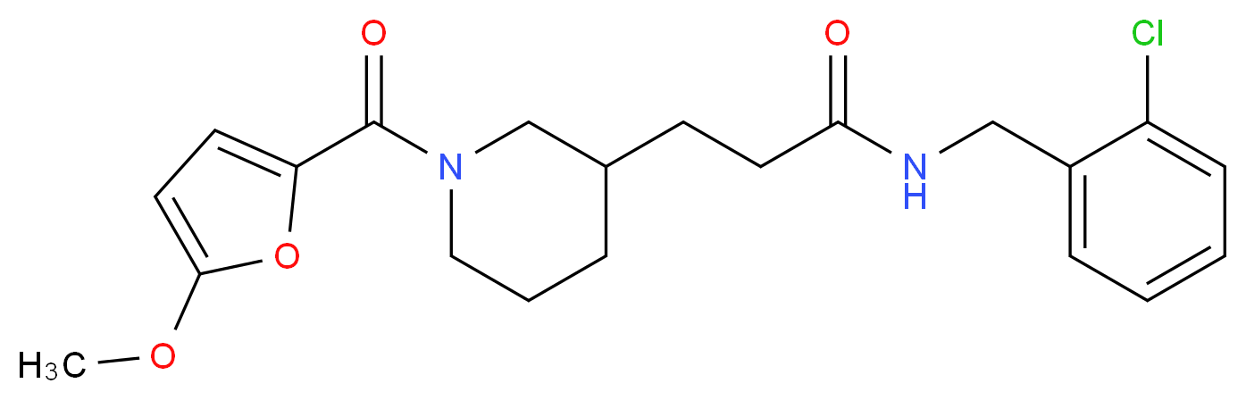 N-(2-chlorobenzyl)-3-[1-(5-methoxy-2-furoyl)-3-piperidinyl]propanamide_Molecular_structure_CAS_)