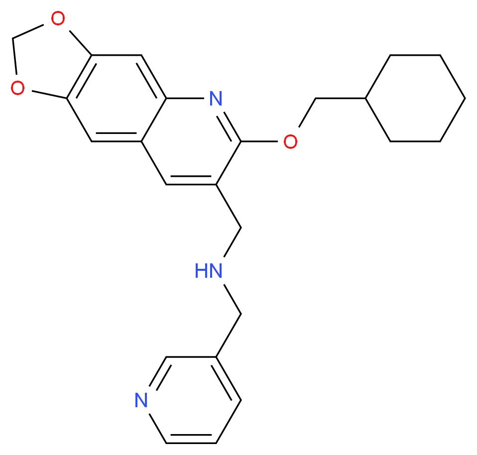 1-[6-(cyclohexylmethoxy)[1,3]dioxolo[4,5-g]quinolin-7-yl]-N-(3-pyridinylmethyl)methanamine_Molecular_structure_CAS_)