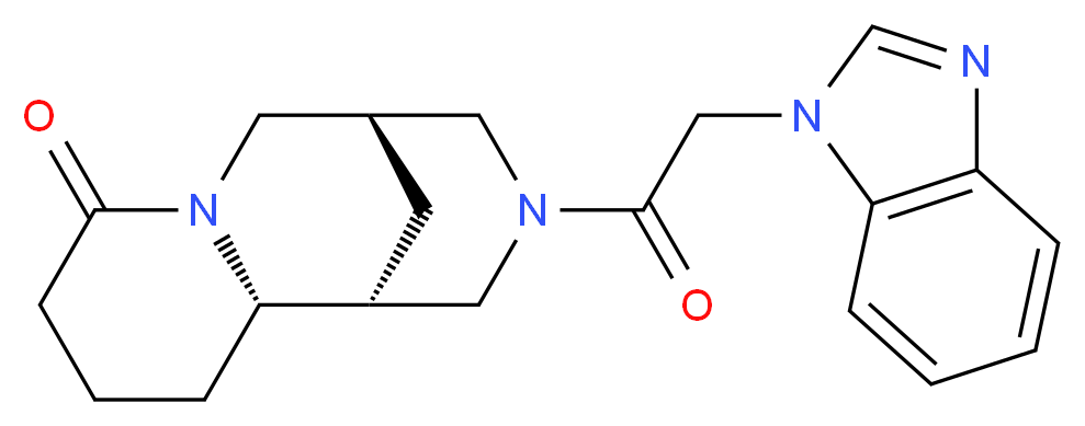 (1R,5R,11aS)-3-(1H-benzimidazol-1-ylacetyl)decahydro-8H-1,5-methanopyrido[1,2-a][1,5]diazocin-8-one_Molecular_structure_CAS_)
