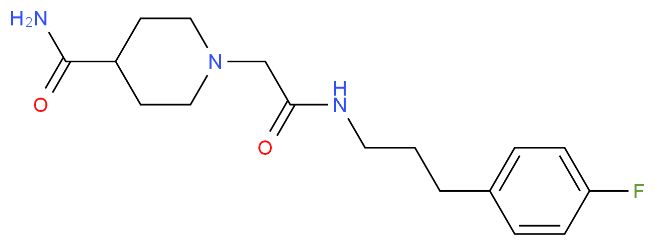 1-(2-{[3-(4-fluorophenyl)propyl]amino}-2-oxoethyl)-4-piperidinecarboxamide_Molecular_structure_CAS_)