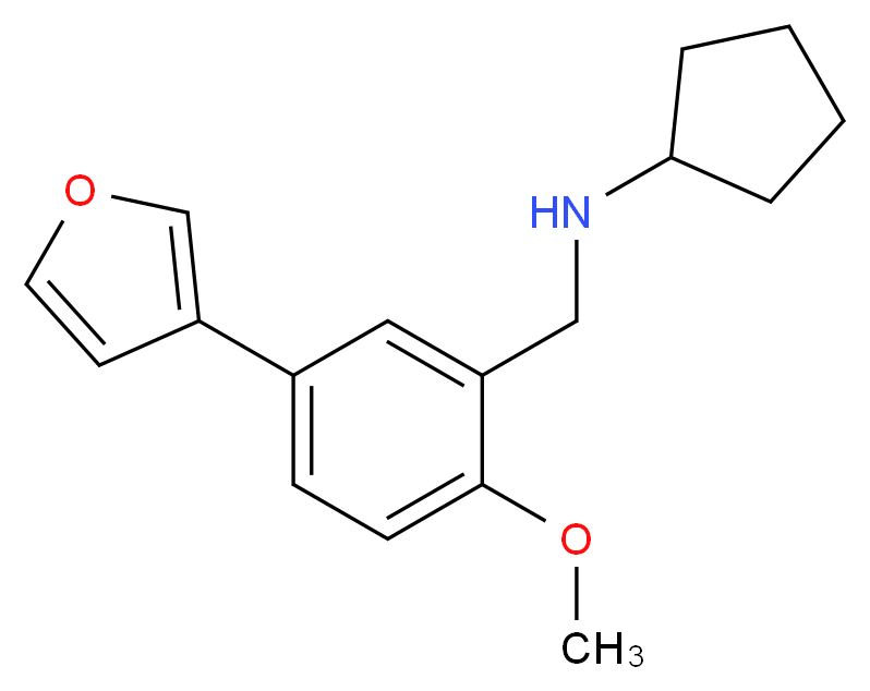 N-[5-(3-furyl)-2-methoxybenzyl]cyclopentanamine_Molecular_structure_CAS_)