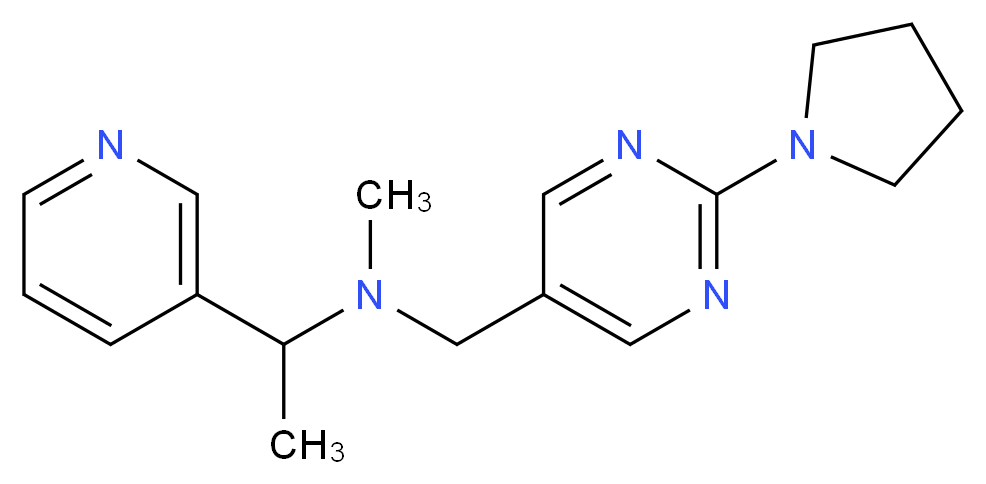 N-methyl-1-pyridin-3-yl-N-[(2-pyrrolidin-1-ylpyrimidin-5-yl)methyl]ethanamine_Molecular_structure_CAS_)