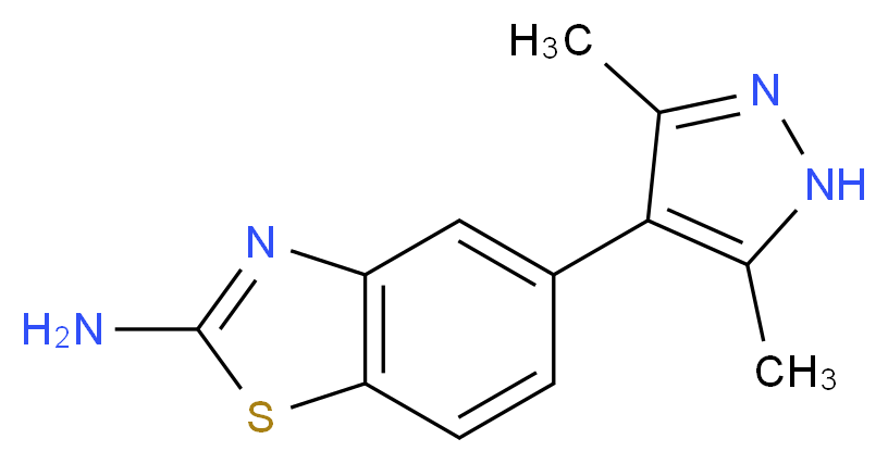 5-(3,5-dimethyl-1H-pyrazol-4-yl)-1,3-benzothiazol-2-amine_Molecular_structure_CAS_)