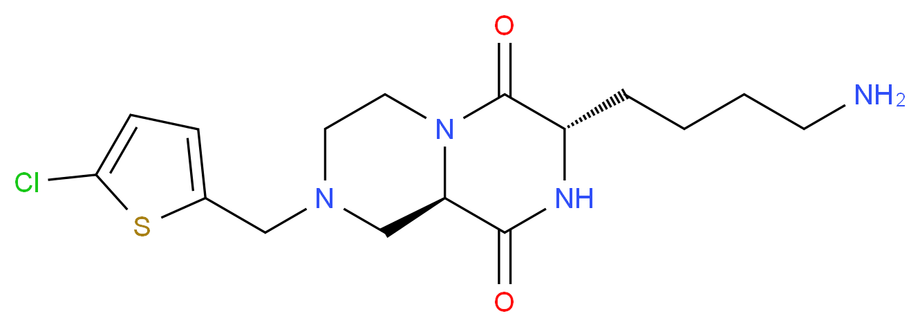 (3S,9aR)-3-(4-aminobutyl)-8-[(5-chloro-2-thienyl)methyl]tetrahydro-2H-pyrazino[1,2-a]pyrazine-1,4(3H,6H)-dione_Molecular_structure_CAS_)