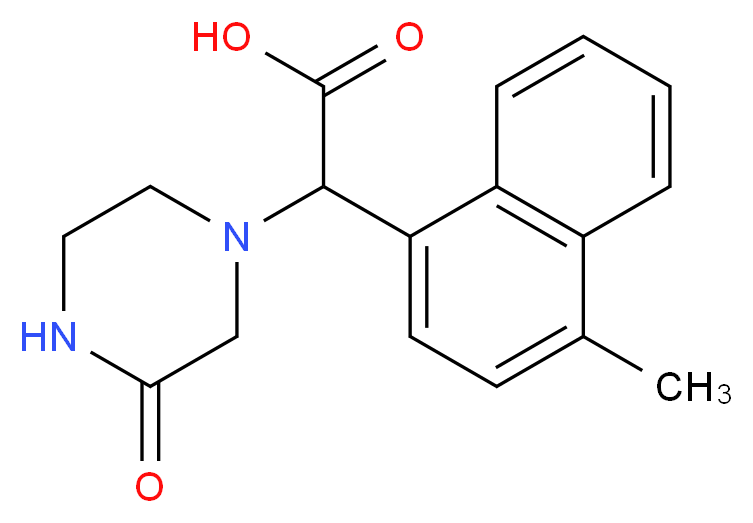 (4-methyl-1-naphthyl)(3-oxopiperazin-1-yl)acetic acid_Molecular_structure_CAS_)