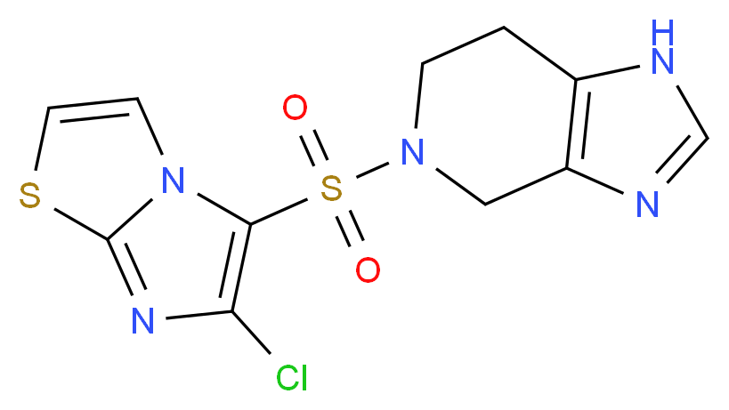 5-[(6-chloroimidazo[2,1-b][1,3]thiazol-5-yl)sulfonyl]-4,5,6,7-tetrahydro-1H-imidazo[4,5-c]pyridine_Molecular_structure_CAS_)