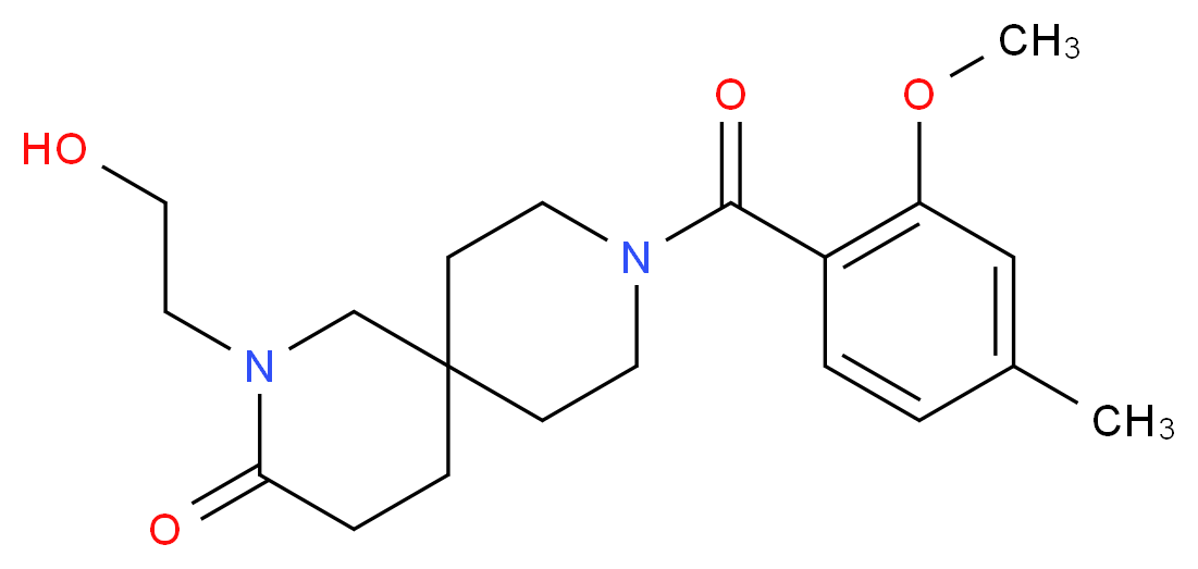 2-(2-hydroxyethyl)-9-(2-methoxy-4-methylbenzoyl)-2,9-diazaspiro[5.5]undecan-3-one_Molecular_structure_CAS_)
