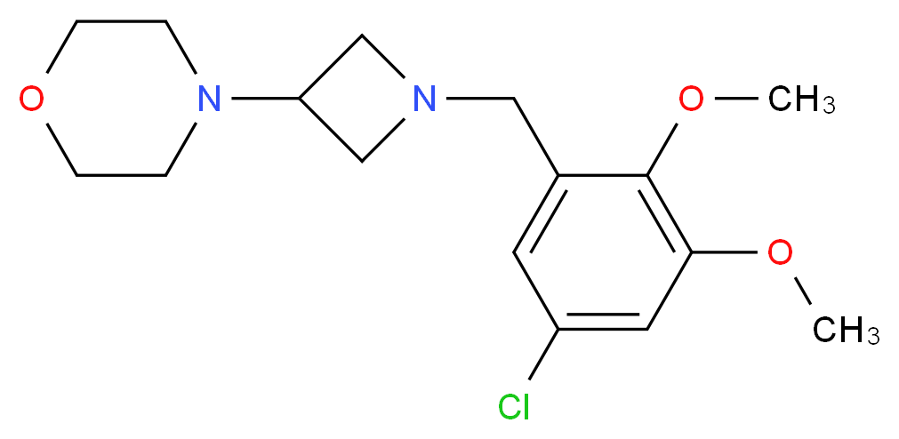4-[1-(5-chloro-2,3-dimethoxybenzyl)azetidin-3-yl]morpholine_Molecular_structure_CAS_)