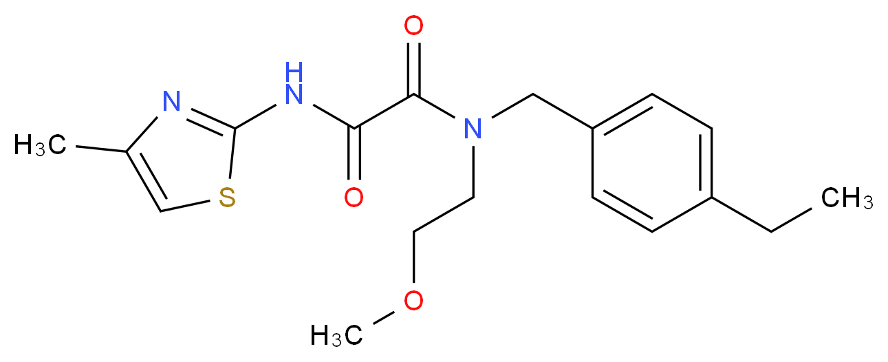 N-(4-ethylbenzyl)-N-(2-methoxyethyl)-N'-(4-methyl-1,3-thiazol-2-yl)ethanediamide_Molecular_structure_CAS_)
