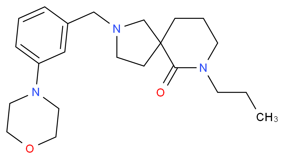 2-(3-morpholin-4-ylbenzyl)-7-propyl-2,7-diazaspiro[4.5]decan-6-one_Molecular_structure_CAS_)