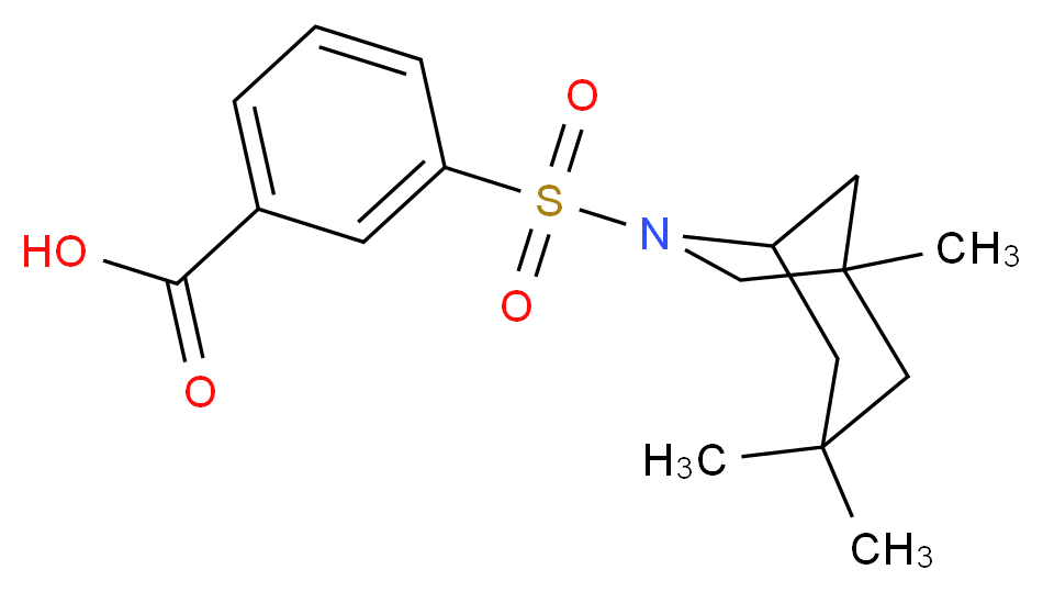 3-(1,3,3-Trimethyl-6-aza-bicyclo[3.2.1]octane-6-sulfonyl)-benzoic acid_Molecular_structure_CAS_)