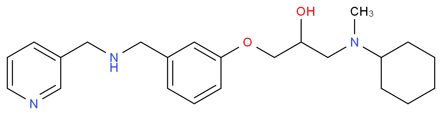 1-[cyclohexyl(methyl)amino]-3-(3-{[(3-pyridinylmethyl)amino]methyl}phenoxy)-2-propanol_Molecular_structure_CAS_)