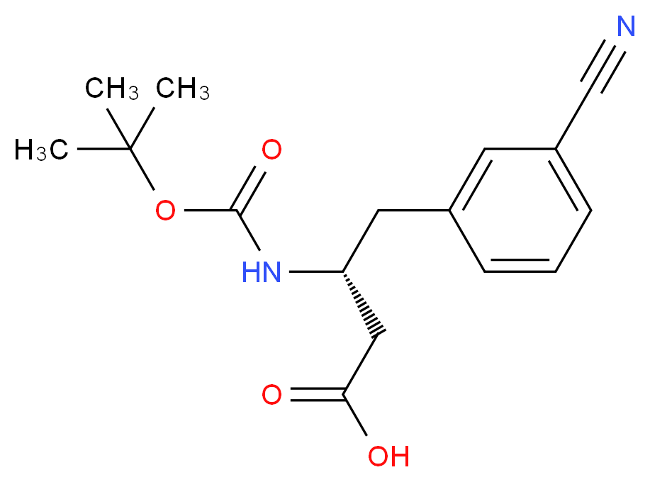 Boc-(R)-3-amino-4-(3-cyanophenyl)-butyric acid_Molecular_structure_CAS_269726-83-2)