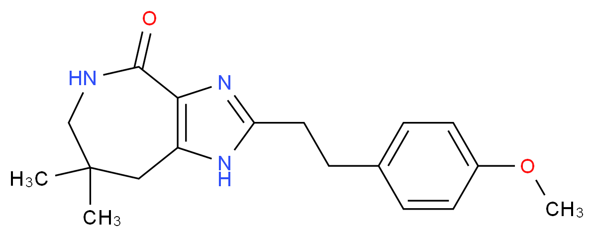 2-[2-(4-methoxyphenyl)ethyl]-7,7-dimethyl-5,6,7,8-tetrahydroimidazo[4,5-c]azepin-4(1H)-one_Molecular_structure_CAS_)